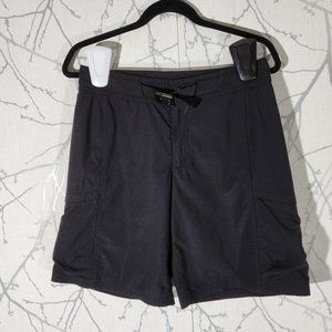 MEC Black Mid Rise Cargo Style Hiking Shorts